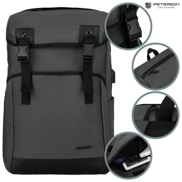 plecak ptn 77713-6715 gray zdjęcie 3