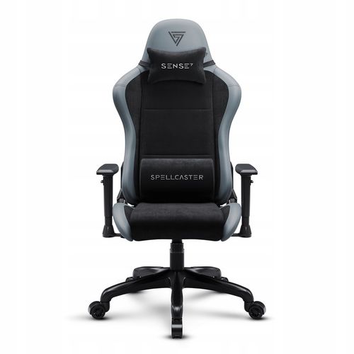 Fotel Gamingowy Biurowy Regulowany Materiał Alcantara + Ekoskóra Sense7 na Arena.pl