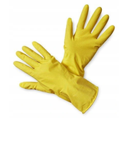 Rękawice Gospodarcze Gumowe Flokowane Żółte XL