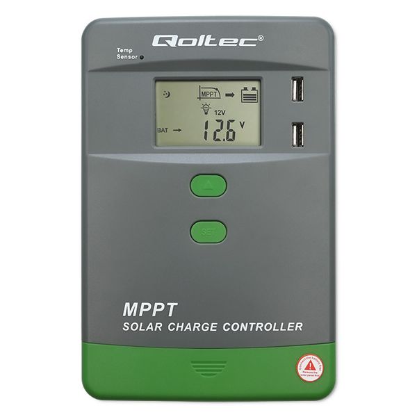 Qoltec Regulator MPPT 10A z LCD i Bluetooth 12/24V zdjęcie 9