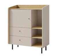 Komoda 1D2SZ Do Pokoju Młodzieżowego Piaskowy Beż 95 cm ALI MB - 2 Kolory