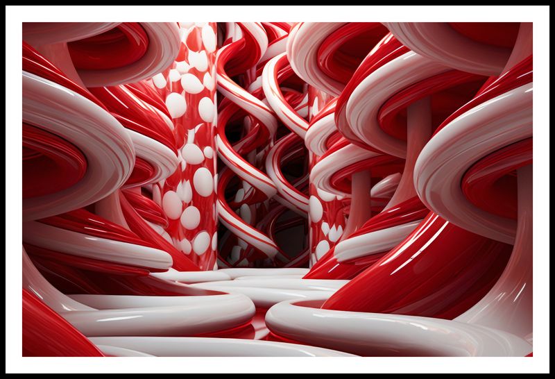 Plakat 91,5x60cm Czerwone Wiry zdjęcie 3