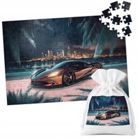 PUZZLE TRADYCYJNE - AUTA SUPER SAMOCHODY PLAŻA MIASTO NOC - 70 el