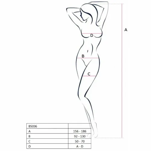 passion bs036 bodystocking czerwony haftowany one size na Arena.pl
