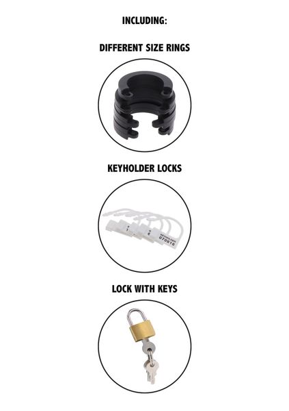 Chastity Cock Cage Slicone L Black zdjęcie 5