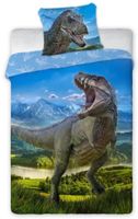 Pościel W Dinozaury 160X200 T-Rex 001 Niebieski