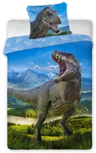 Pościel W Dinozaury 160X200 T-Rex 001 Niebieski na Arena.pl