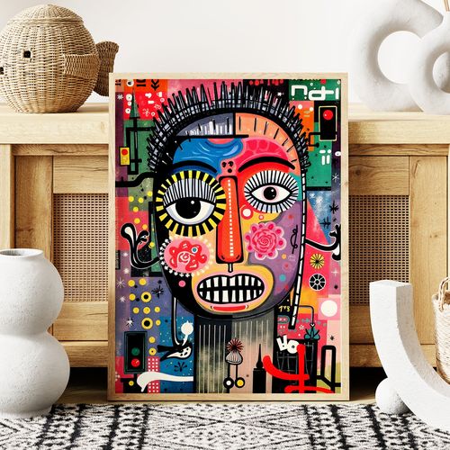 Plakat portret abstrakcja 21x29,7 cm A4 na Arena.pl