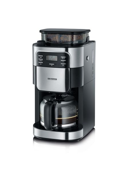 SEVERIN KA 4810 ekspres przelewowy z młynkiem do kawy czarny 1,4 l 1000W zdjęcie 1