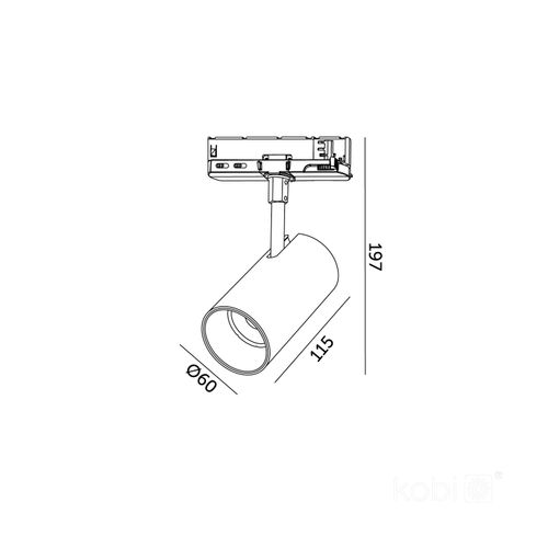 reflektor szynowy led nextrack core 20w 3cct 36° czarny kobi na Arena.pl
