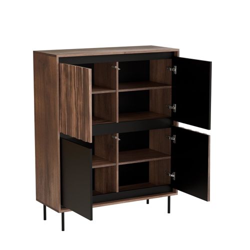 Komoda Miri orzechowy/czarny na Arena.pl