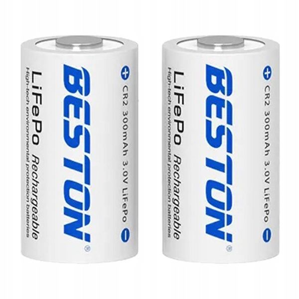 2x CR2 3V LiFePO4 300mah akumulatorek bateria 15270 CR2 5046LC EL1CR2 DLCR2 zdjęcie 1