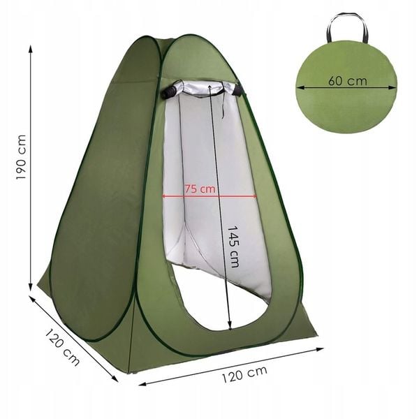 NAMIOT NA PRYSZNIC TOALETA WC PRZEBIERALNIA PRZENOŚNA KEMPINGOWY PLAŻOWY zdjęcie 7