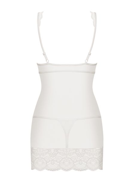 853-CHE-2 koszulka i stringi biała S/M zdjęcie 4