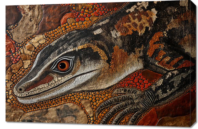 Obraz 90x60cm Oko Jaszczurki zdjęcie 1