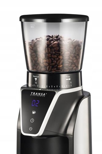 Młynek żarnowy do kawy elektryczny 31 POZIOMÓW STOPNIA MIELENIA 165W na Arena.pl