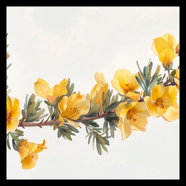 Plakat 40x40cm Żółte Kwiaty zdjęcie 2