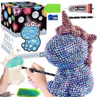 ZESTAW KREATYWNY DO WYKLEJANIA DIAMENTOWY 19cm