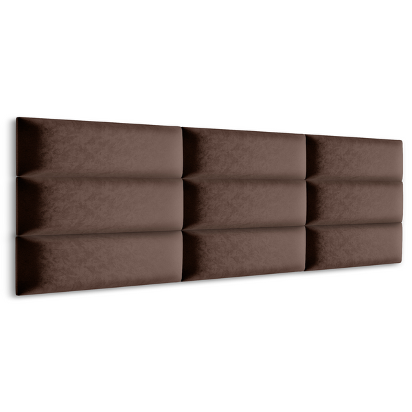 PANELE TAPICEROWANE ŚCIENNE BRĄZOWE WEZGŁOWIE 3D 100cm x 20cm zdjęcie 2
