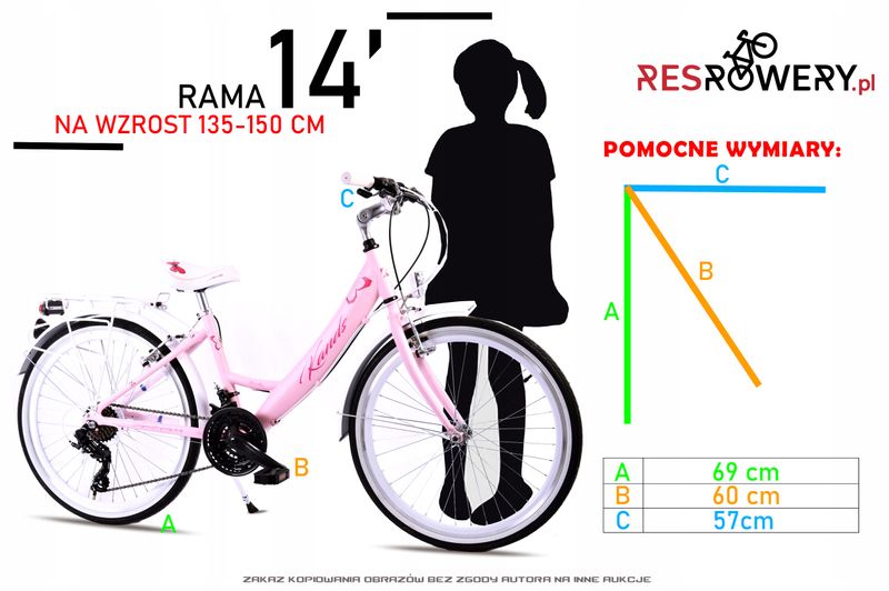 ROWER komunijny ALU 24 KANDS AMELKA miętowy 2023 Arena.pl