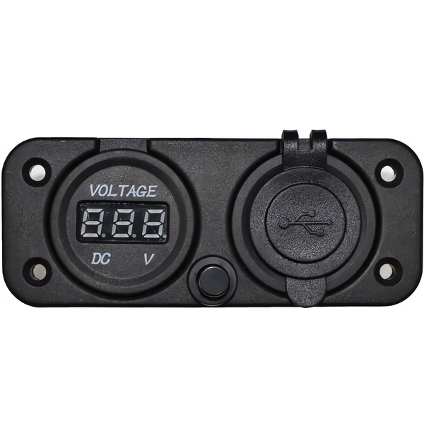 Dodatkowy Panel Gniazdo 2x USB 2A Woltomierz 2W1 Do Samochodu zdjęcie 5