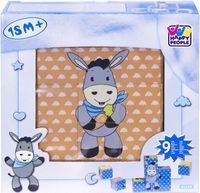 Happy People Wooden puzzle klocki 9pcs blue