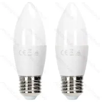 2 x Żarówka LED świeczka C37 E27 12W 1170lm zimna do biura energoszczędna