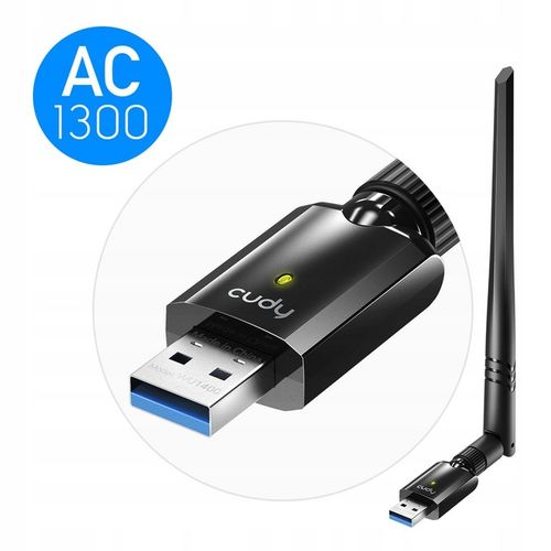Karta Sieciowa zewnętrzna USB 3.0 Cudy Wu1400 adapter WiFi do laptopa 5 GHz na Arena.pl