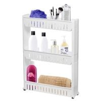 Szafka łazienkowa mobilna regał na kółkach 3 poziomy biały