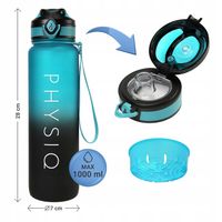Butelka / Bidon z Tritanu 1000 ml PHYSIQ NA SIŁOWNIĘ DO SZKOŁY SPORT