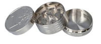 Młynek do Tytoniu Ziół Suszu CBD Grinder Crusher w Kształcie 1 euro Srebrny