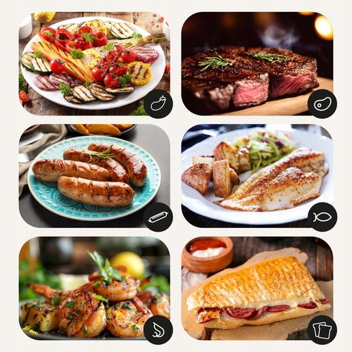 Grill elektryczny Kontaktowy OPIEKACZ Kanapek Panini DUŻY 2000W TIMER na Arena.pl