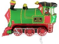 Balon foliowy pociąg zielony, 76x61 cm (luz)