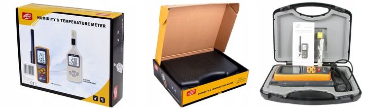 HIGROMETR MIERNIK WILGOTNOŚĆ TEMPERATURA POWIETRZA TERMOHIGROMETR BENETECH zdjęcie 15