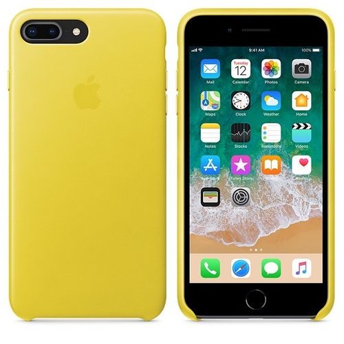 Apple iPhone 8 Plus / 7 Plus Leather Case - Spring Yellow na Arena.pl