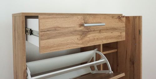 Szafka na buty z szufladą MALTA 3 SM kolor: DĄB WOTAN na Arena.pl