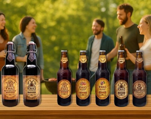 Kwas Chlebowy Litewski Oryginalny Napój Gazowany GRILL / 8 X 500ml na Arena.pl