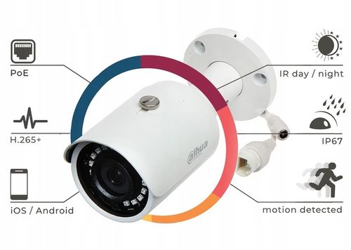 MOCNY Zestaw Monitoringu DOMU do rozbudowy 4 KAMERY IP DAHUA POE 4 MPx na Arena.pl