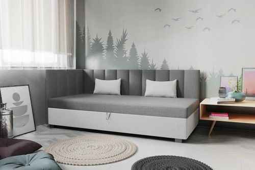 Tapczan pojedynczy 120cm Paula materac+oparcie na Arena.pl