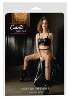cottelli legwear siateczkowe rajstopy z pasem bez krocza s-l