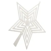 Gwiazda ozdoba choinkowa boże narodzenie czubek choinkowy nietłukąca biała