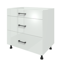 AMIGA KU-D80S3 Szafka 80 cm dolna fronty akryl biały połysk