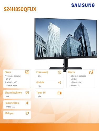 Monitor Samsung 24' S24H850QFUX na Arena.pl