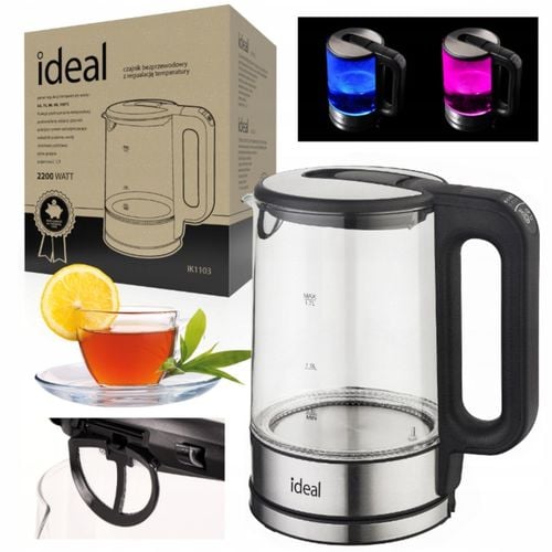 Czajnik elektryczny Ideal IK1103 2200 W 1,7 l czarny na Arena.pl