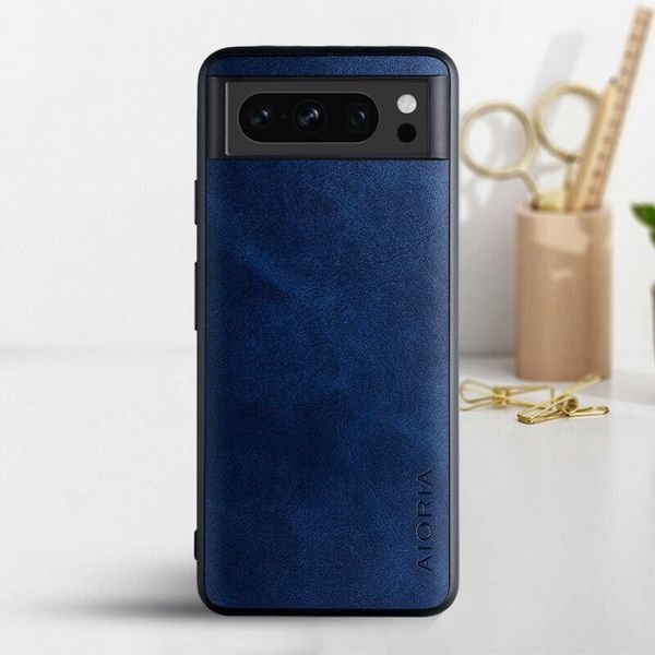 Etui AIORIA Vintage LEATHER do Google Pixel 8 Pro niebieski zdjęcie 1