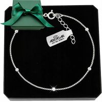 Bransoletka srebrna damska 925 z kuleczkami elegancka, regulowana dla