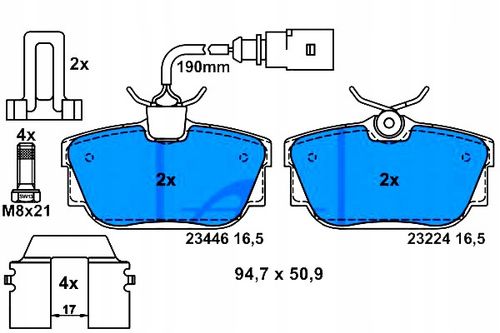 KLOCKI HAM TYL VW T4 96- CZUJ ATE na Arena.pl