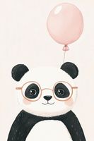 Plakat 20x30cm Wzory dla Dzieci, Dziewczynki i Chłopca - Panda