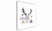 OBRAZ NA SZKLE KWADRATOWY 70x70cm 026 Geometryczny jelonek
