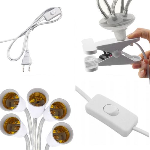 LAMPA LED DO WZROSTU UPRAWY ROŚLIN 150W 3000lm 5 GŁOWIC na Arena.pl